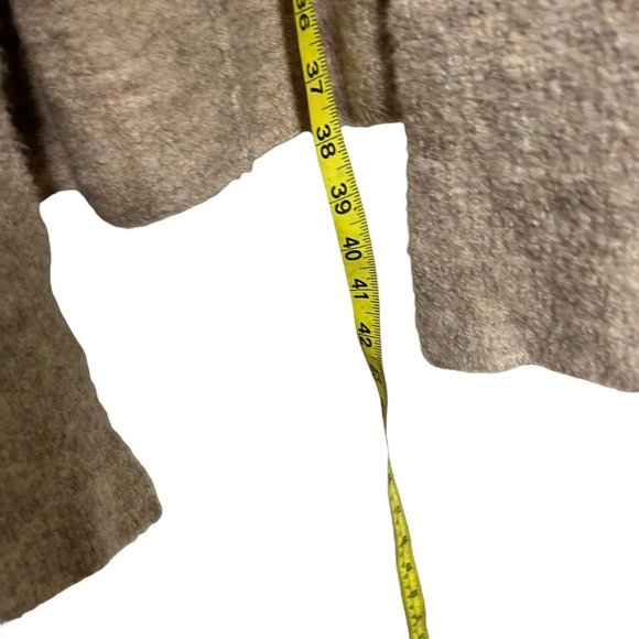 Marla Wynne Tan Kimono Wool Blend Kimono Oversized Open Front Cardigan Medium - Picture 5 of 7